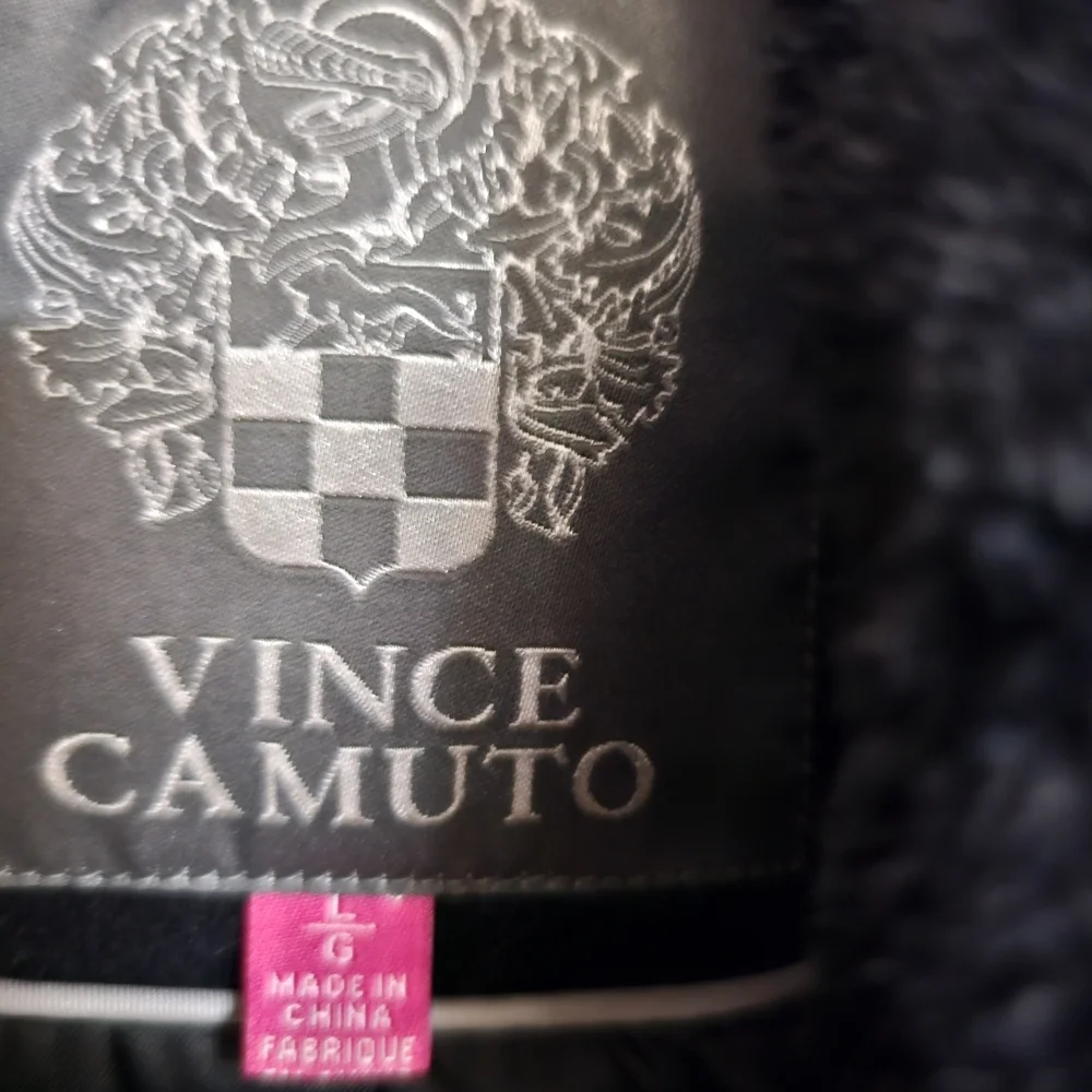 Vince Camuto Black Faux Fur Collar  Coat - Picture 8 of 8